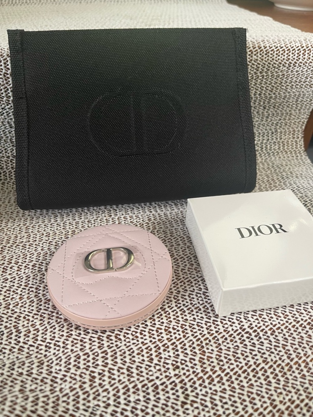 New no tag Dior mirror & small makeup pouch, mirror , new in box, makeup pouch